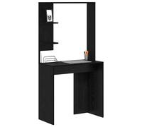 Berkfield Home Modern Black Oak Computer Desk Black oak Solid wood, MDF Compact Berkfield Home Black