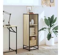 Berkfield Home Modern Book Cabinet Sonoma Oak 33.5x33x107.5 cm Engineered Wood in Light Tan Berkfield Home Light Tan 33.5x33x107.5 cm