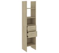 Berkfield Home Modern Book Cabinet Sonoma Oak 40x35x180 cm Engineered Wood in Light Tan | Size: 40 x 35 x 180 cm Berkfield Home Light Tan 40 x 35 x 180 cm