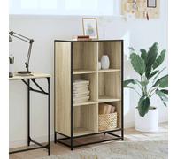 Berkfield Home Modern Book Cabinet Sonoma Oak 65.5x33x107.5 cm Engineered Wood in Light Tan Berkfield Home Light Tan 65.5x33x107.5 cm