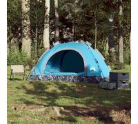 Berkfield Home Modern Camping Tent 4-Person Blue Quick Release Berkfield Home Blue