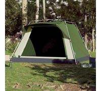 Berkfield Home Modern Camping Tent Cabin 4-Person Green Quick Release Berkfield Home Green