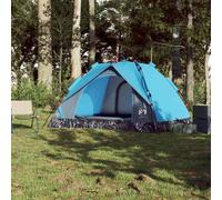 Berkfield Home Modern Camping Tent Dome 3-Person Blue Quick Release Berkfield Home Blue