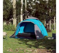 Berkfield Home Modern Camping Tent Dome 3-Person Blue Quick Release Berkfield Home Blue