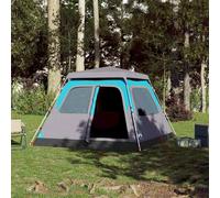 Berkfield Home Modern Camping Tent Dome 4-Person Blue Quick Release Berkfield Home Blue