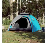 Berkfield Home Modern Camping Tent Dome 4-Person Blue Quick Release Berkfield Home Blue