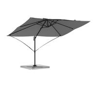 Berkfield Home Modern Cantilever Umbrella Anthracite Polyester, Powder-Coated St in Dark Grey Berkfield Home Dark Grey
