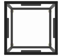 Berkfield Home Modern Coffee Table Black with Tempered Glass 40x40x50 cm | Size: 40 x 40 x 50 cm Berkfield Home Black 40 x 40 x 50 cm