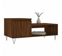 Berkfield Home Modern Coffee Table Brown Oak 100x50x45 cm Engineered Wood | Size: 100 x 50 x 45 cm Berkfield Home Brown 100 x 50 x 45 cm