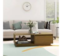 Berkfield Home Modern Coffee Table Honey Brown 110x50x33.5 cm Solid Pinewood Berkfield Home Brown 110x50x33.5 cm