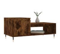Berkfield Home Modern Coffee Table Smoked Oak 100x50x45 cm Engineered Wood in Brown | Size: 100 x 50 x 45 cm Berkfield Home Brown 100 x 50 x 45 cm
