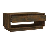 Berkfield Home Modern Coffee Table Smoked Oak 102.5x55x44 cm Engineered Wood in Brown Berkfield Home Brown 102.5x55x44 cm