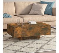 Berkfield Home Modern Coffee Table Smoked Oak 85x55x31 cm Engineered Wood in Brown | Size: 85 x 55 x 31 cm Berkfield Home Brown 85 x 55 x 31 cm