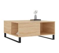 Berkfield Home Modern Coffee Table Sonoma Oak 80x80x36.5 cm Engineered Wood in Light Brown Berkfield Home Light Brown 80x80x36.5 cm