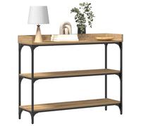 Berkfield Home Modern Console Table Artisan Oak 100x30x80 cm Engineered Wood & Steel in Brown | Size: 100 x 30 x 80 cm Berkfield Home Brown 100 x 30 x 80 cm