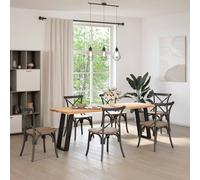 Berkfield Home Modern Console Table Legs U-Shaped 2 pcs Black 38x(72-73) cm Steel Berkfield Home Black