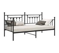 Berkfield Home Modern Daybed Frame Black 90x200 cm Steel Berkfield Home Black 90x200 cm