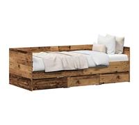 Berkfield Home Modern Daybed Old Wood Engineered Wood 90 x 190 cm Sturdy Daybed in Brown Berkfield Home Brown 90 x 190 cm
