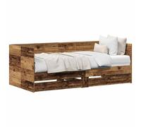 Berkfield Home Modern Daybed with Drawers Old wood Engineered wood 90 x 190 cm Sturdy in Brown Berkfield Home Brown 90 x 190 cm