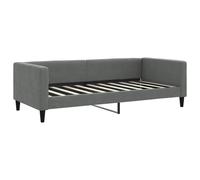 Berkfield Home Modern Daybed with Mattress Dark Grey 90x190 cm Fabric Berkfield Home Dark Grey 90x190 cm