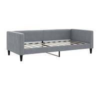 Berkfield Home Modern Daybed with Mattress Light Grey 90x190 cm Fabric Berkfield Home Grey 90x190 cm