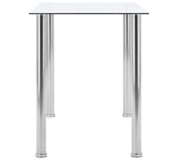 Berkfield Home Modern Dining Table Transparent 120x60x75 cm Tempered Glass in Clear | Size: 120 x 60 x 75 cm Berkfield Home Clear 120 x 60 x 75 cm