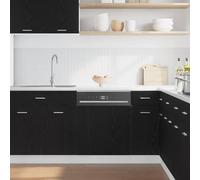 Berkfield Home Modern Dishwasher Panel Lyon Black Oak 60x1.5x67 cm Engineered Wood Berkfield Home Black 60x1.5x67 cm