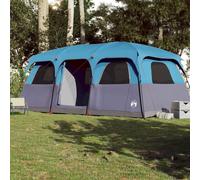 Berkfield Home Modern Family Tent Cabin 9-Person Blue Waterproof Berkfield Home Blue