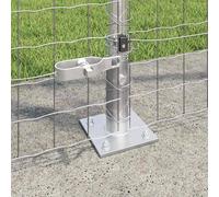 Berkfield Home Modern Fence Posts Set of 104 Galvanised steel 3.2 x 3.2 x 88.5 cm in Silver Berkfield Home Silver 3.2 x 3.2 x 88.5 cm
