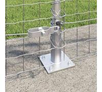 Berkfield Home Modern Fence Posts Set of 52 Galvanised steel 3.2 x 3.2 x 90 cm Tough in Silver Berkfield Home Silver 3.2 x 3.2 x 90 cm