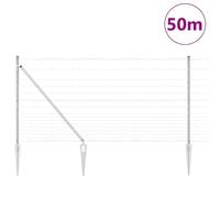 Berkfield Home Modern Field Fence 1.2x50 m Galvanised Steel in Silver Berkfield Home Silver