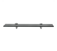 Berkfield Home Modern Floating Shelves 2 pcs Glass 50x20 cm 8 mm in Black Berkfield Home Black 50x20 cm