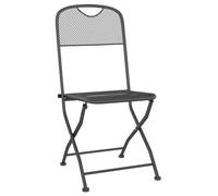 Berkfield Home Modern Folding Garden Chairs 2 pcs Expanded Metal Mesh Anthracite in Dark Grey Berkfield Home Dark Grey