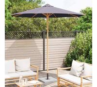 Berkfield Home Modern Garden Parasol - Dark Grey, 270x260 cm, Bamboo in Grey | Size: 270x260 cm Berkfield Home Grey 270x260 cm