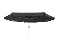 Berkfield Home Modern Garden Parasol with LED Lights √∏395x245 cm Anthracite in Dark Grey | Size: 395x245 cm Berkfield Home Dark Grey 395x245 cm