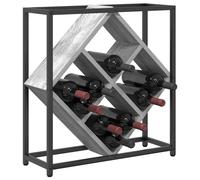 Berkfield Home Modern Wine Rack Grey Sonoma 51x18x52, 5 cm Engineered Wood Berkfield Home Grey