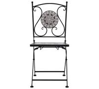 Berkfield Home Mosaic Bistro Chairs 2 pcs Grey Berkfield Home Grey