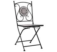 Berkfield Home Mosaic Bistro Chairs 2 pcs Grey Berkfield Home Grey