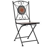 Berkfield Home Mosaic Bistro Chairs 2 pcs Orange/Grey Berkfield Home Multicolor