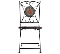 Berkfield Home Mosaic Bistro Chairs 2 pcs Orange/Grey Berkfield Home Multicolor