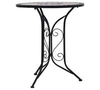 Berkfield Home Mosaic Bistro Table Grey 61cm Ceramic Berkfield Home Grey