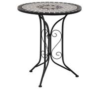 Berkfield Home Mosaic Bistro Table Grey 61cm Ceramic Berkfield Home Grey