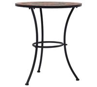 Berkfield Home Mosaic Bistro Table Orange/Grey 60cm Ceramic Berkfield Home Multicolor
