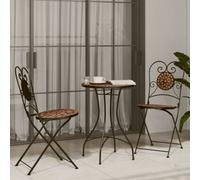 Berkfield Home Mosaic Bistro Table Terracotta √ò50x70 cm Ceramic in Burnt Orange | Size: 50x70 cm Berkfield Home Burnt Orange 50x70 cm