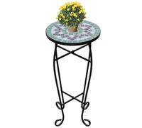Berkfield Home Mosaic Side Table Plant Table Green White Berkfield Home Green