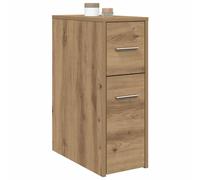 Berkfield Home Narrow Bathroom Cupboard with Wheels Artisian Oak Engineered Wood in Brown Berkfield Home Brown