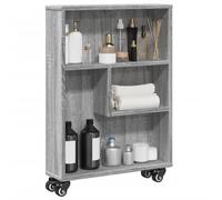 Berkfield Home Narrow Storage Trolley Grey Sonoma 48x13x68 cm Engineered Wood | Size: 48 x 13 x 68 cm Berkfield Home Grey 48 x 13 x 68 cm