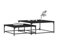 Berkfield Home Nesting Coffee Tables 2 pcs Black Engineered Wood Berkfield Home Black