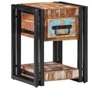 Berkfield Home Nightstands 2 pcs 40x40x40 cm Solid Reclaimed Wood | Size: 40 x 40 x 40 cm Berkfield Home Multicolor 40 x 40 x 40 cm