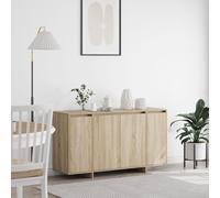 Berkfield Home Oak Sideboard Sonoma oak Engineered wood 135 x 41 x 75 cm in Brown Berkfield Home Brown 135 x 41 x 75 cm